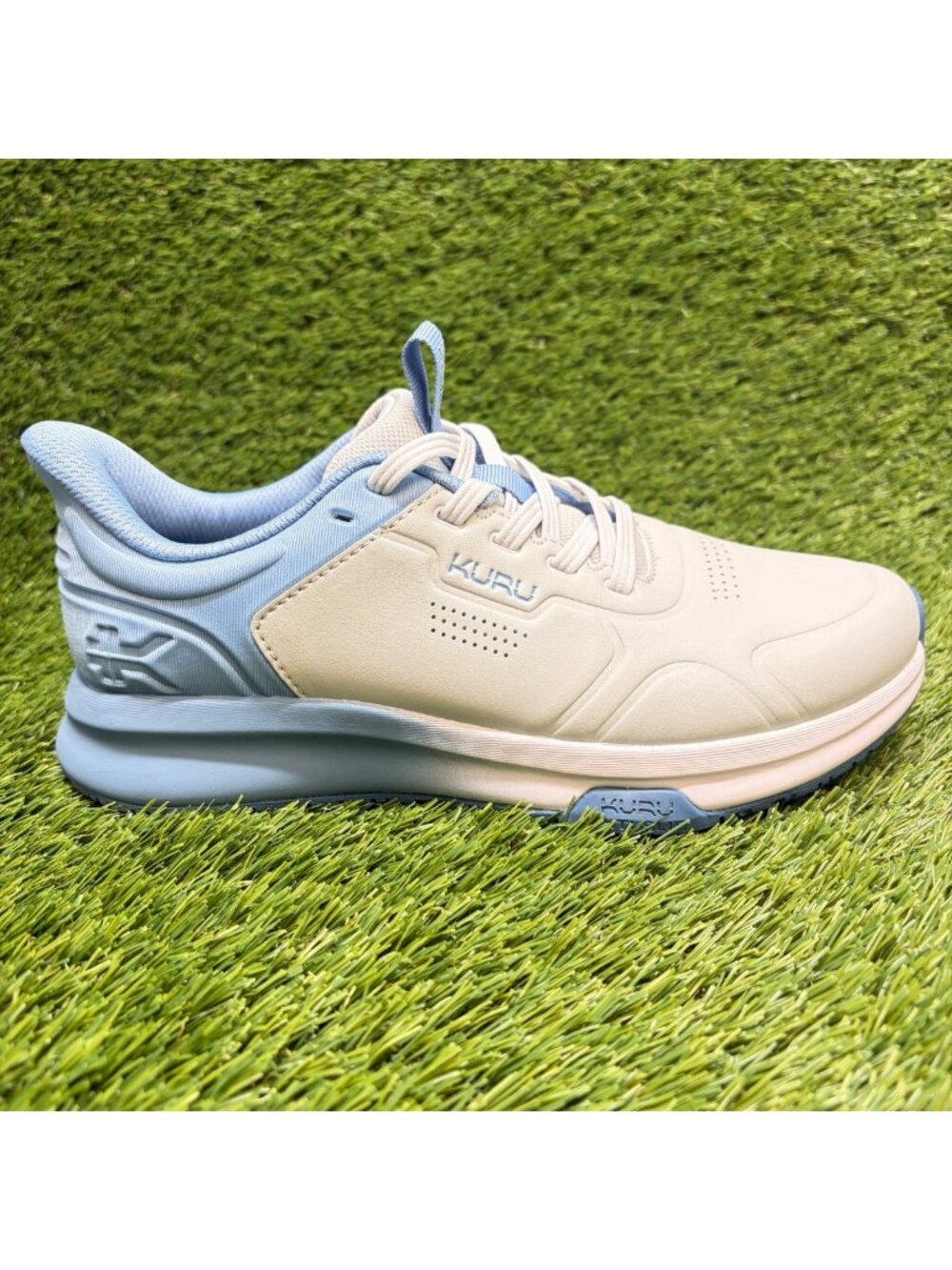 Kuru Shift Womens Size 7.5 Gray Blue Athletic Walking Anti-Slip Shoes Sneakers